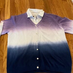 Alfred Dunner Purple and White Sweater 💜💙